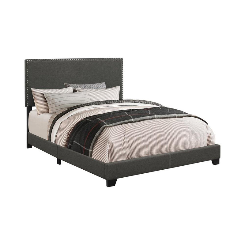 Boyd Upholstered Charcoal Twin Bed