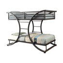 Stephan Contemporary Gunmetal Twin-over-Twin Bunk Bed