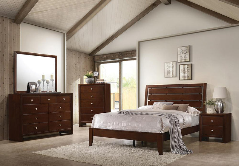 Serenity Rich Merlot Full Five-Piece Bedroom Set
