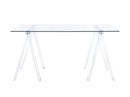 Amaturo Clear Acrylic Sawhorse Writing Desk