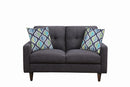 Watsonville Retro Grey Loveseat