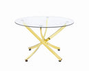 Chanel Modern Brass Dining Table