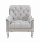 Avonlea Traditional Grey and Chrome Chair
