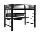 G460023 Contemporary Black Metal Loft Bed