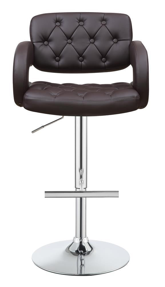 G102556 Contemporary Brown and Chrome Bar Stool