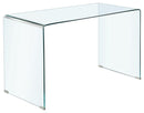 G801581 Contemporary Clear Glass Writing Desk