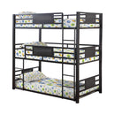G460394 Casual Black Full Triple Bunk Bed