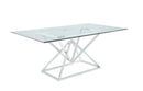 G109451 Rect Glass Dining Table