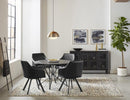 193372BLK SWIVEL DINING CHAIR