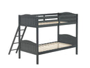 405053GRY TWIN/TWIN BUNK BED