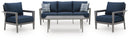 Gali Outdoor Sofa/Chairs/Table Set (Set of 4)