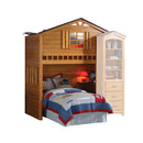 Tree House Rustic Oak Loft Bed (Twin Size)