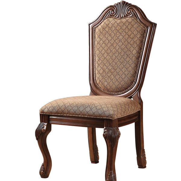 Chateau De Ville Fabric & Cherry Side Chair
