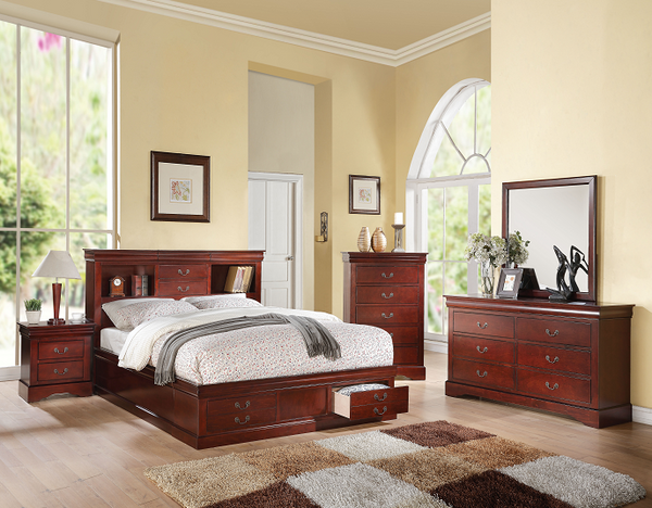 Louis Philippe III Cherry Queen Bed - Main Image