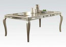 Acme Francesca Rectangular Dining Table in Champagne 62080 image