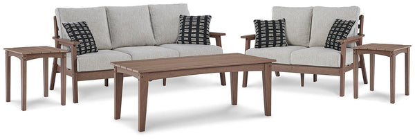Emmeline Outdoor Sofa and Loveseat with Coffee Table and 2 End Tables image
