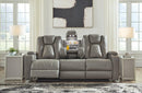 Mancin Reclining Sofa with Drop Down Table image
