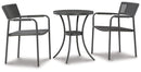 Crystal Breeze Gray 3-Piece Table and Chair Set image