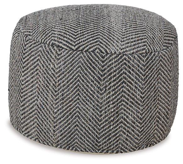 Dordie Taupe/Charcoal Pouf image