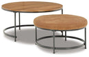 Drezmoore Light Brown/Black Nesting Coffee Table (Set of 2) image