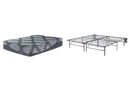12 Inch Ashley Hybrid Gray King Adjustable Base and Mattress image