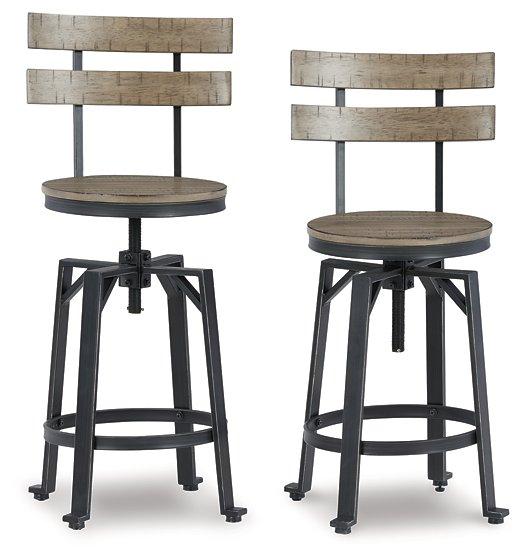 Lesterton Light Brown/Black Counter Height Bar Stool (Set of 2) image