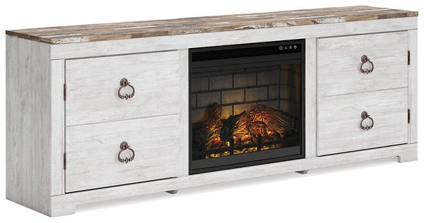 Willowton 72" TV Stand with Electric Fireplace image