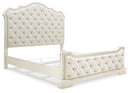 Arlendyne Antique White King Upholstered Bed image