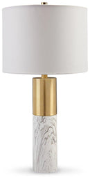 Samney Gold Finish/White Table Lamp (Set of 2) image
