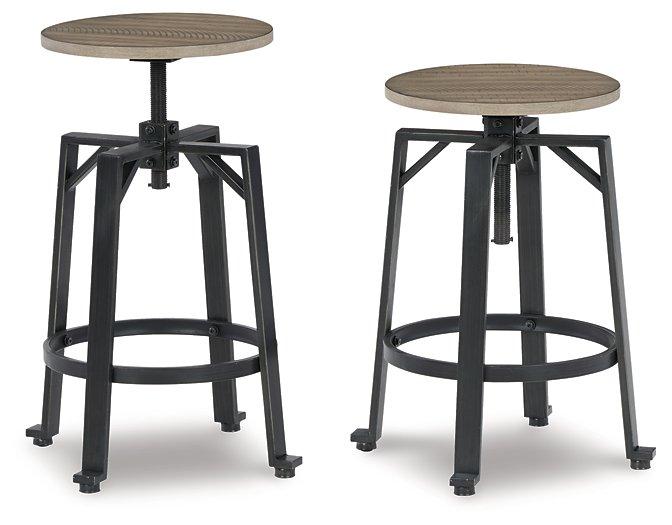 Lesterton Light Brown/Black Counter Height Stool (Set of 2) image