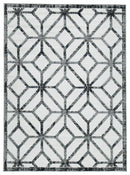 Reidland Black/Cream/Gray 5'3" x 7'3" Rug image