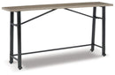 Lesterton Light Brown/Black Long Counter Table image