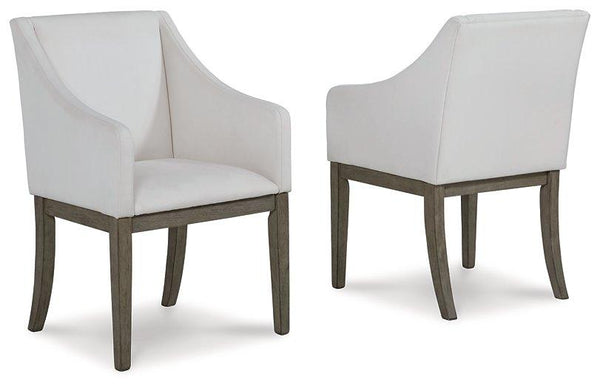 Anibecca Gray/Off White Dining Arm Chair image