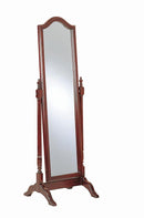 Traditional Red Brown Floor Mirror image