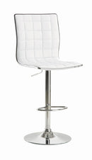 Waffle Adjustable White and Chrome Bar Stool image