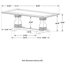 Parkins Traditional Rustic Espresso Dining Table image