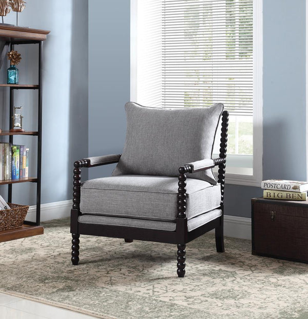 Traditional Grey and Cappuccino Accent Chair image