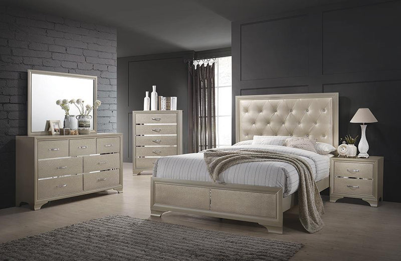Beaumont Transitional Champagne Eastern King Bed image