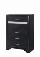 Miranda Transitional Black Five-Drawer Chest image