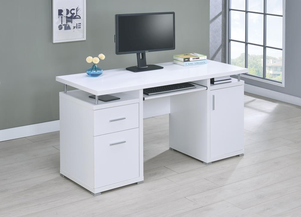 Contemporary white deals office desk