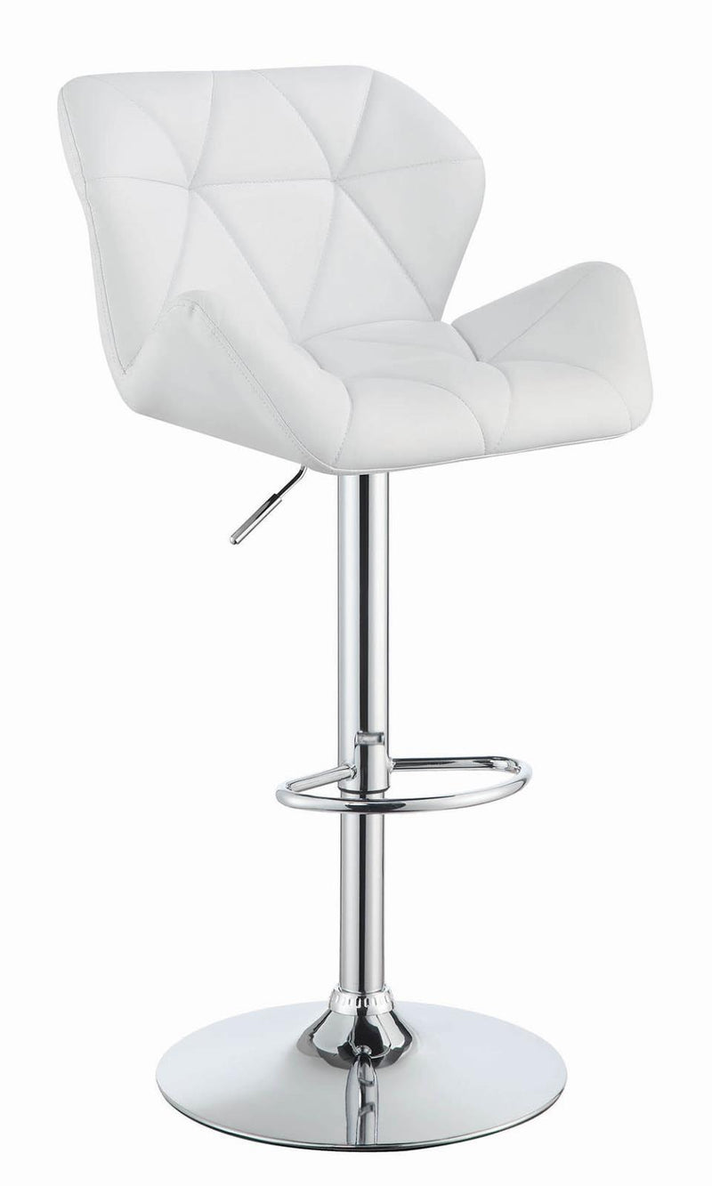 G100424 Contemporary White Adjustable Bar Stool image