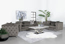 Phoebe 3-piece Tufted Tuxedo Arms Living Room Set Urban Bronze image
